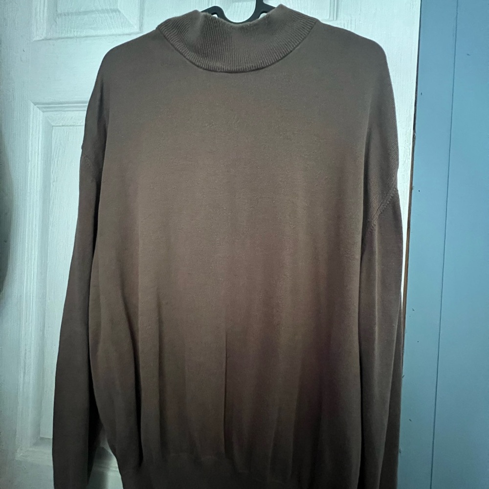 Men's Classic Turtleneck Sweater in Brown
